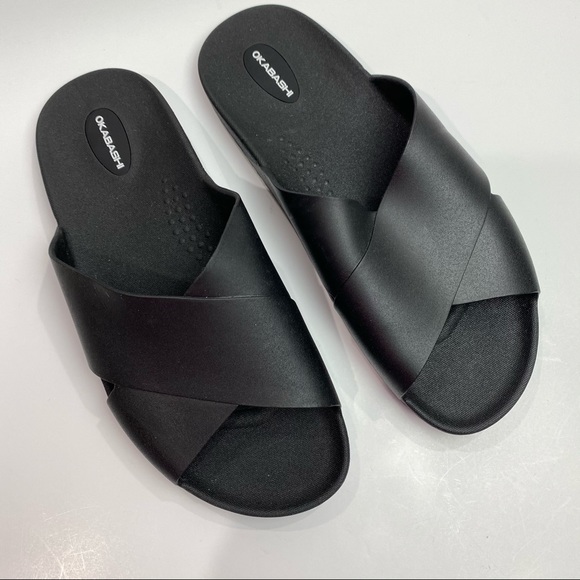 Okabashi Women’s Black Sandals Slides Sz Large New - Picture 10 of 10